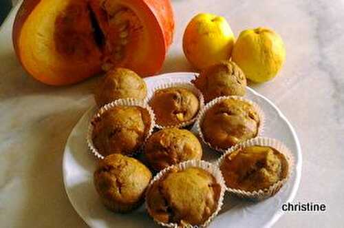 Muffins potiron-pommes-raisins secs