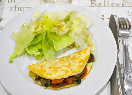 Omelette blanc d'oeuf fourrée aux légumes (recette anti-gaspi)