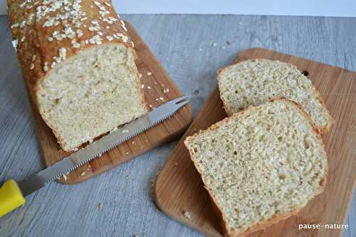 Pain de mie aux flocons d'avoine et miel