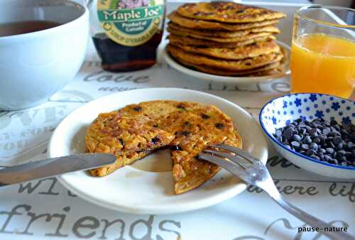 Pancakes au potiron et pépites de chocolat