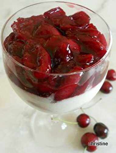 Panna cotta amandes-cerises