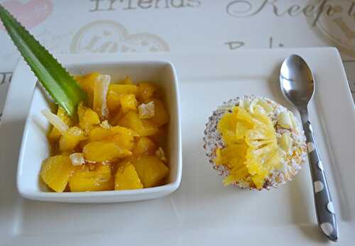 Petits moelleux Ananas et poêlée d'ananas miel-gingembre