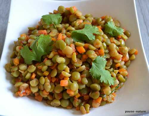 Pois cassés aux carottes et tomate