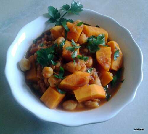 Pois chiches-Patate douce aux épices