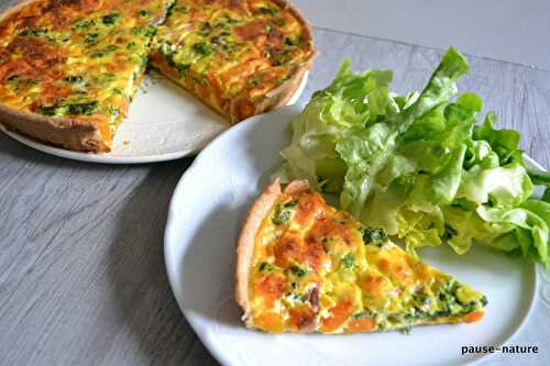 Quiche à la courge bleue de hongrie et choux kale