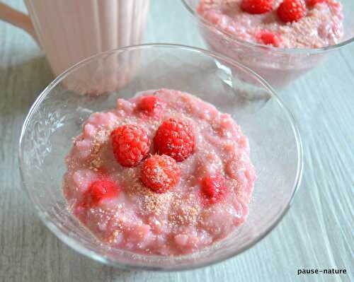 Riz au lait tout rose