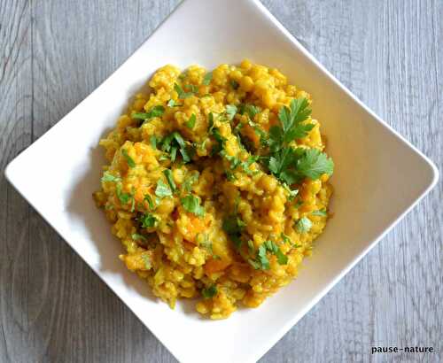 Riz, butternut et chana dal aux épices