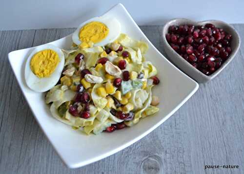 Salade d'endive-avocat-grenade