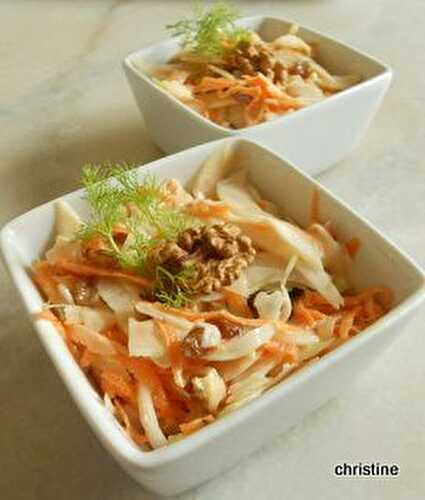 Salade de fenouil-carotte aux fruits secs -   le blog culinaire pause-nature 