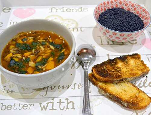 Soupe Butternut-beluga-pâtes