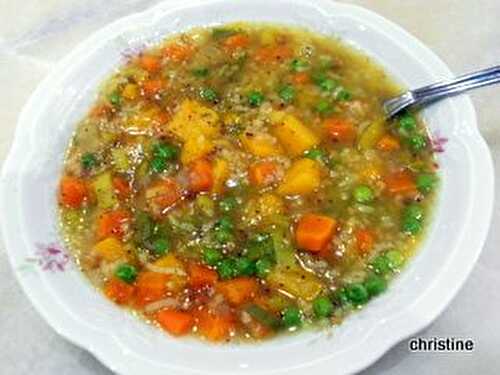 Soupe de légumes au sarrasin (kasha)