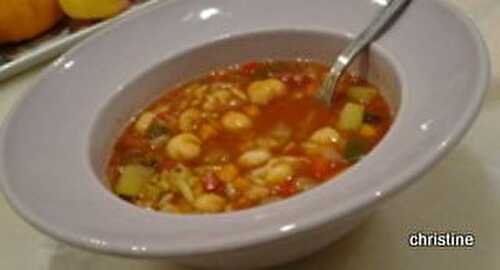 Soupe haricots coco et risoni