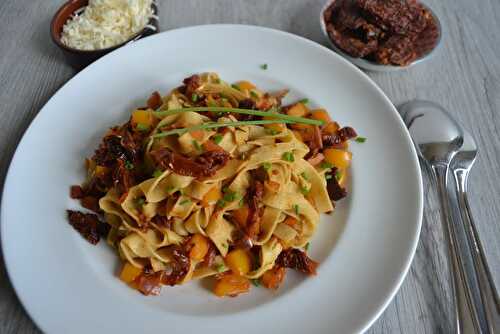 Tagliatelles fraîches aux tomates séchées