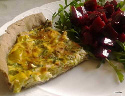 Tarte aux poireaux et aux herbes