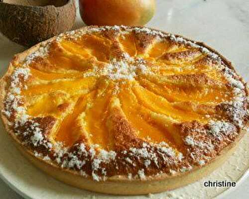 Tarte coco-mangue façon bourdaloue