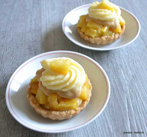 Tartelettes au pomme et crème pâtissière (sans cuisson au four)