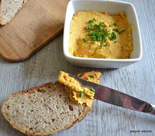 Tartinade de haricots blancs et carottes grillées