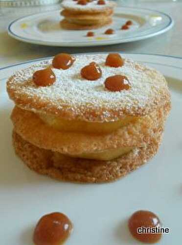 Tuiles Bretonnes aux pommes & caramel au beurre salé