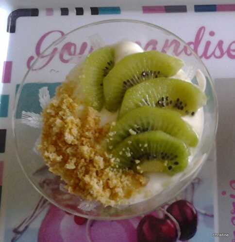 Verrines fromage blanc-mascarpone kiwi