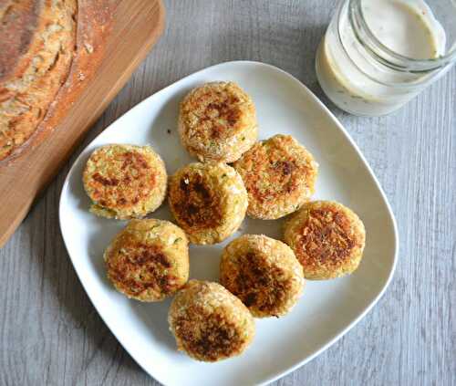 Croquettes de pois chiche, chou fleurs et courgette