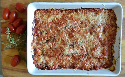 Gratin d'aubergines tomate-feta