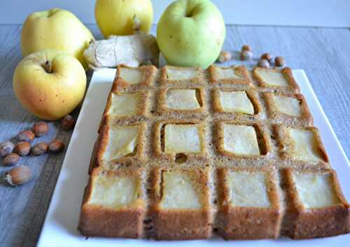 Gâteau tablette aux pommes-noisettes et gingembre