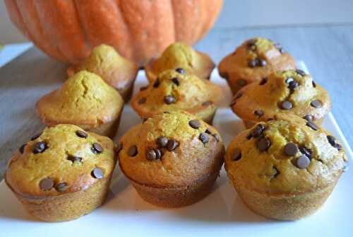 Muffins au potiron avec ou sans pépites de chocolat au lait