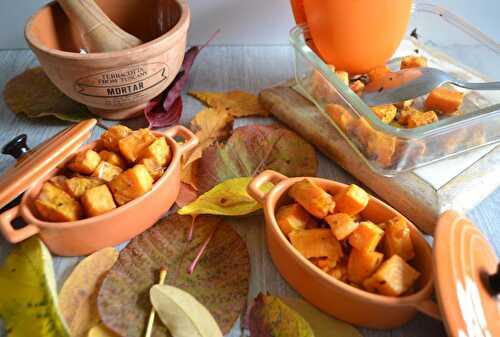 Dés de patate douce aux baies de timur (ou timut)