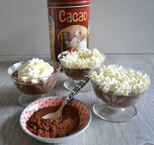 Mousses au cacao façon liégeois