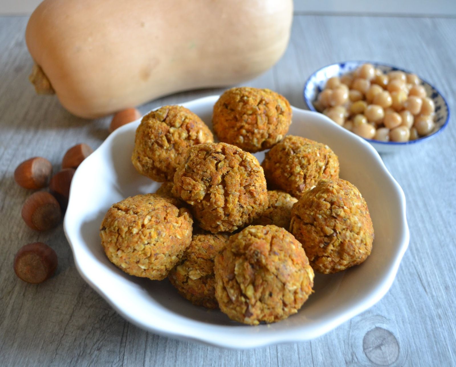 Falafels à la Butternut et noisettes de Charlotte