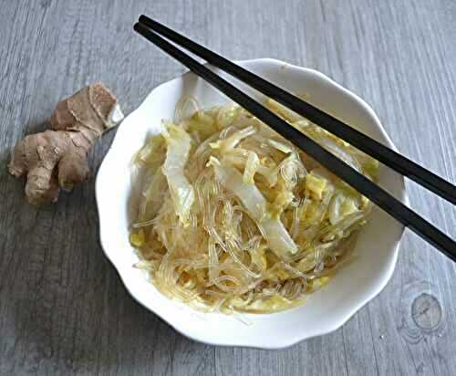 Wok de chou chinois aux vermicelles de soja