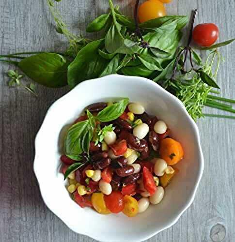 Salade de légumineuses aux herbes fraîches