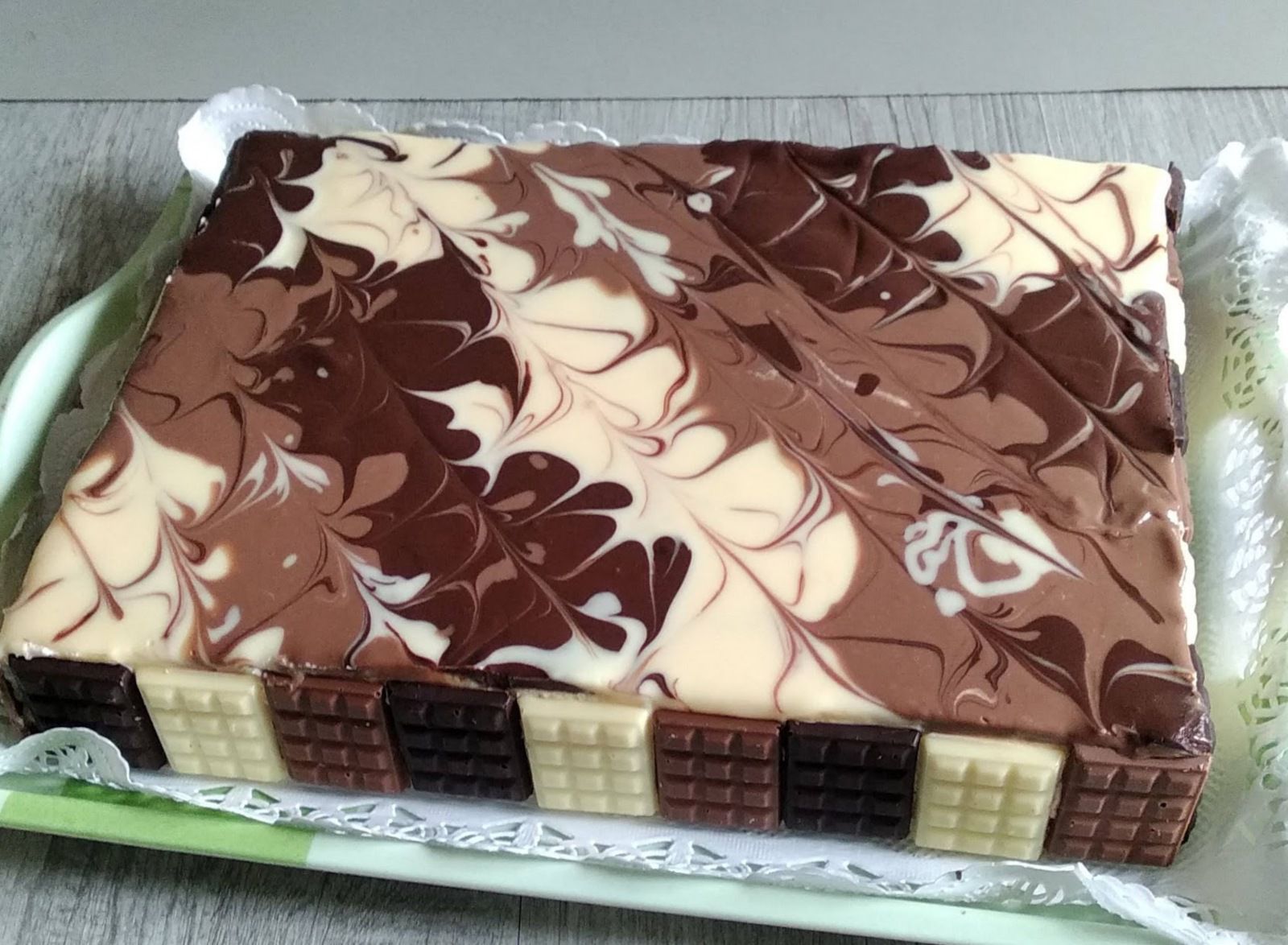 3 chocolats, base gâteau noix de coco