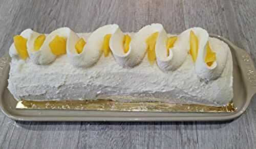 Bûche roulée coco-mangue-passion