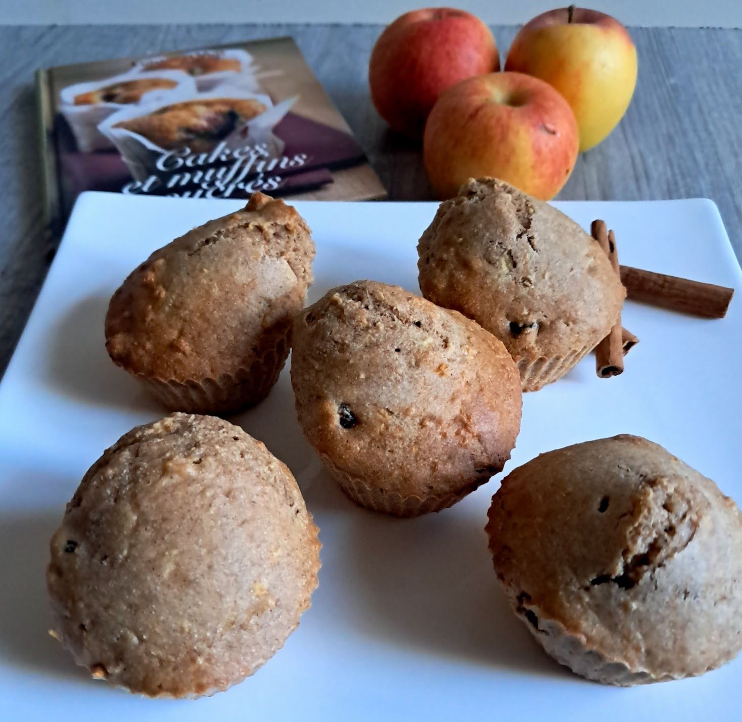 Muffins pommes-cannelle (sans beurre)