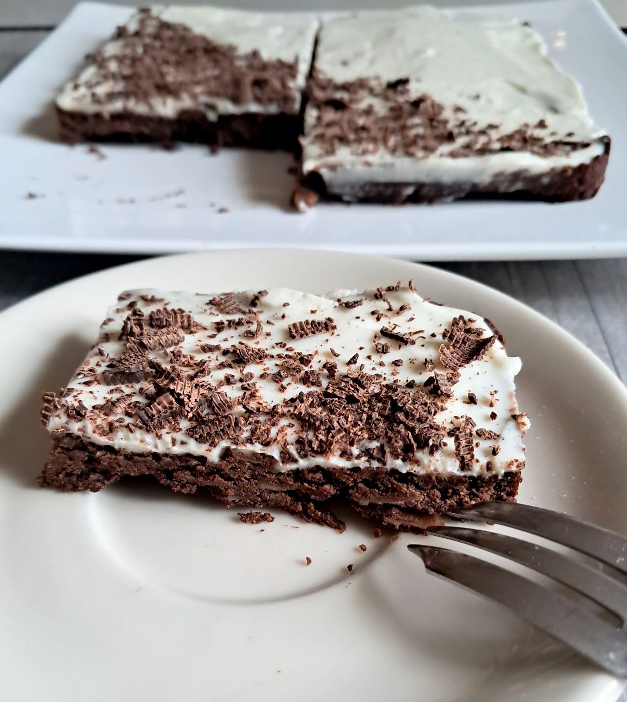 Gâteau au chocolat, nappage vanillé