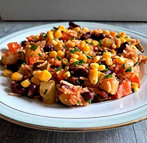 Riz cajun aux haricots rouges et maïs