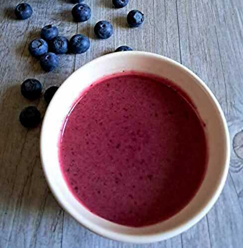 Vinaigrette aux myrtilles et vinaigre de framboises