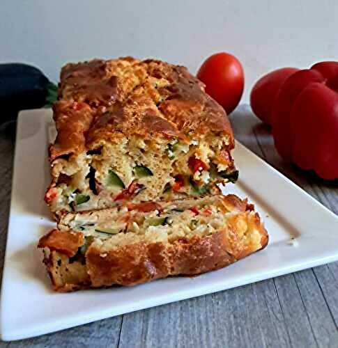 Cake aux légumes d'été et au chèvre