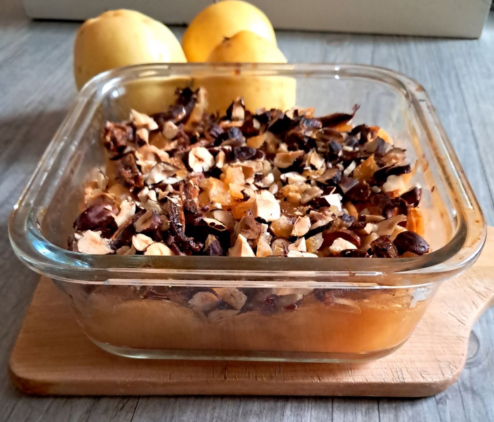 Tian de pommes aux fruits sec et oranges confites