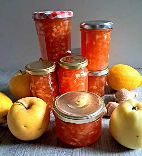 Confiture de pommes, citrons et gingembre