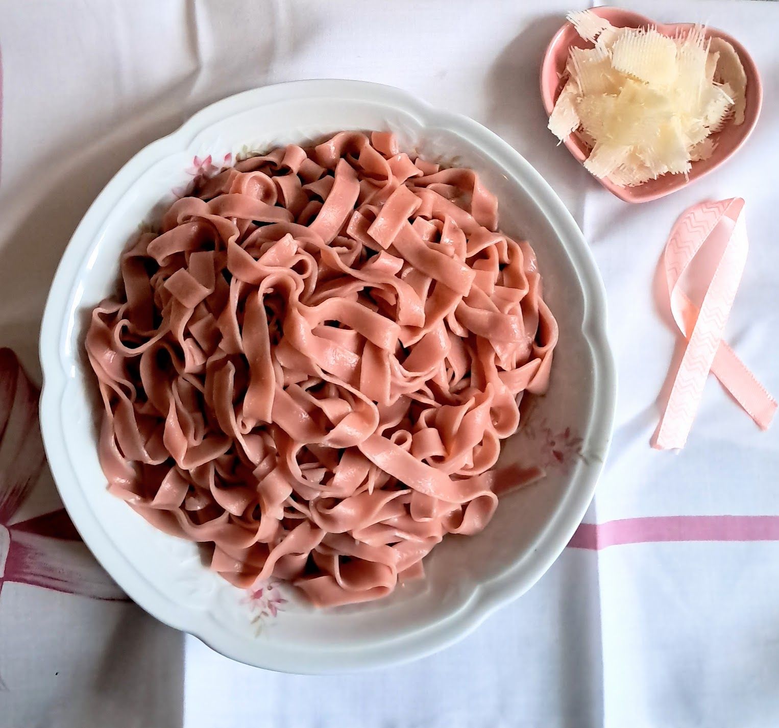 Tagliatelles toutes roses