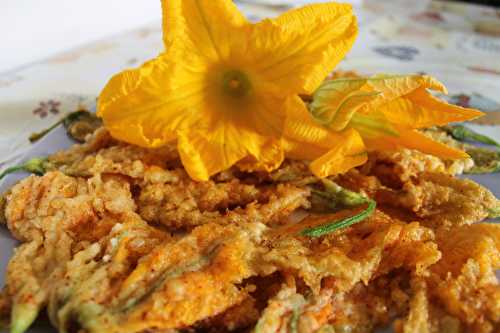 Beignets de fleurs de courgettes façon tempura