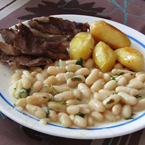 Gigot d'agneau aux mogettes et rattes du Touquet