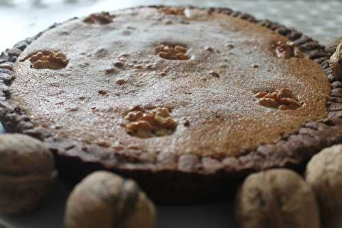 Tarte au chocolat et noix du Périgord