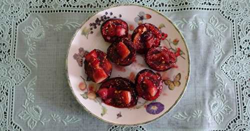 Figues aux lardons, sirop d'érable et piment