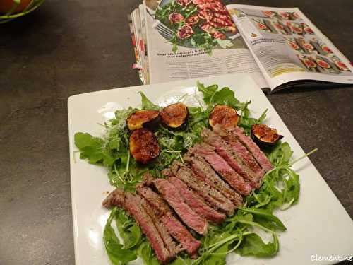 Entrecôte grillée aux figues et vinaigre balsamique de Modena