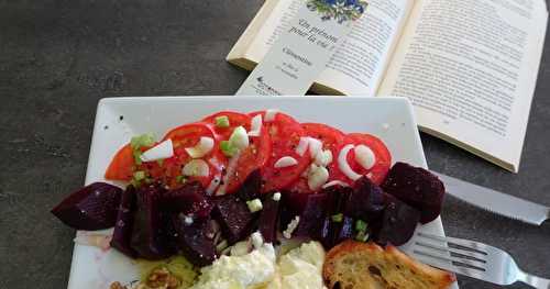 Salade de tomates de Yotam Ottolenghi, de betteraves de Jamie Oliver et feta rôtie au miel
