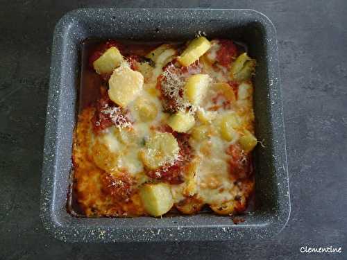 Gratin de pommes de terre aux tomates et taleggio