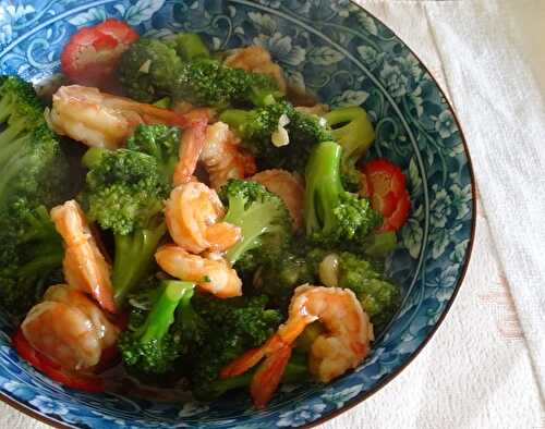 Brocoli aux crevettes à la chinoise